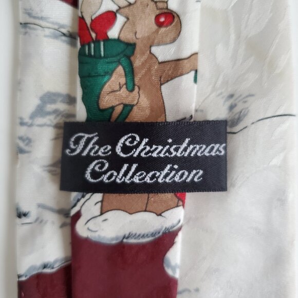 Golf Santa Reindeer Necktie Tie Christmas Seasonal Holiday Unisex 58" Long - Picture 5 of 6